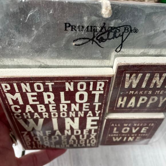 Primitives by Kathy Magnet Set Wine Lover Gift Refrigerator Decor New Unopened - Picture 8 of 9